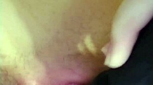 sexy white girl squirts wildly all over herself.  