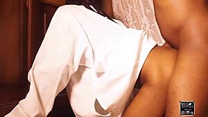 Intimate moment in the closet