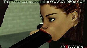 बस्टि ब्रूनेट हथकड़ियों में बड़ी ब्लैक लंड से हार्ड पाउंड होती है