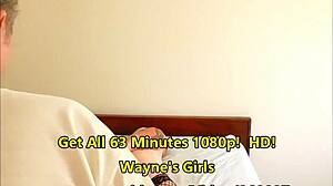 sexy tiina strips backstage, shows pussy on bed hd