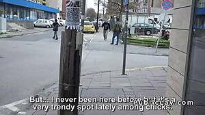 i picked up this blonde amateur and fucked her pov in public, she blew me in pantyhose