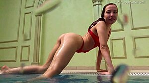 Lina Mercury Enjoys Swimming Pool