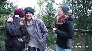 Three Amateur Lesbians Turn It Into A Wild Party With Licking And Orgasms!