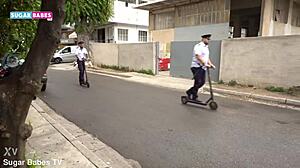 Sugarbabestv features greek fake police threesome with blowjob