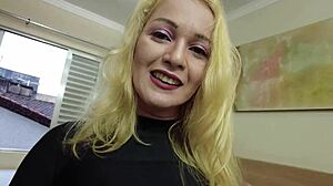 Watch this blonde slut take cock in her asshole?