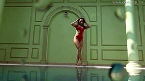 Lina Mercury Enjoys Swimming Pool