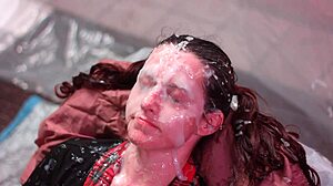 Homemade Fake Bukkake 8 With Intense Facial Action