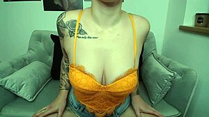 german teen strips and rips jeans off