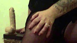 Amateur Wife Gives Stocking Jerk Off Instructions