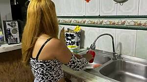 Hijastro Catches Madrastra Stretching For Yoga