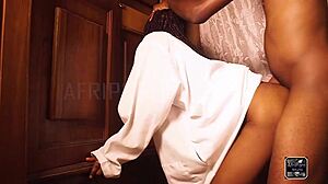 Intimate moment in the closet