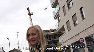 i picked up this blonde amateur and fucked her pov in public, she blew me in pantyhose