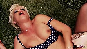 blonde milf gets rough anal creampie