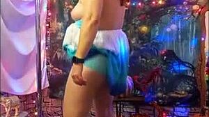 my halloween cowgirl pussy dance promo with mature cosplay