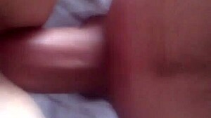 milf gets quick anal creampie at home