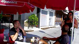 Beautiful Shapely Young 18+ Brunette Hunts for Cock on Street