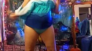 my halloween cowgirl pussy dance promo with mature cosplay