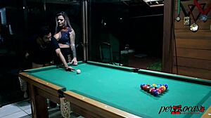 malandro bets rent on pool almost loses dick