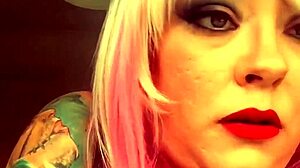 Chubby brit domme tina snua smokes a superking cigarette while talking