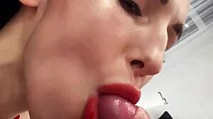 Hot brunette play ass sex toy and suck big dick - merry christmas