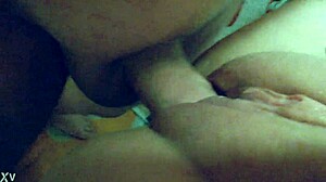 Intimate moments with a partner in private setting