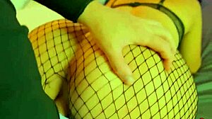 Why is this seductive brunette watching porn with a lucky guy?