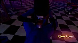 In Citor3 VR game, femdom mistress in latex gives handjob leading to cum in mouth twice