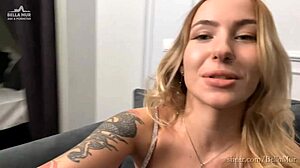 bella mur, does he like your tanned milf tits in stockings during blowjob and bent over gagging?