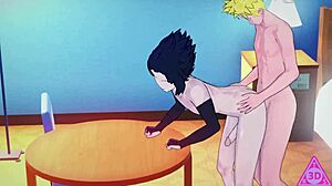 Naruto and Sasuke engage in suggestive hentai anal play