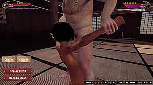 I fught Meigui nakid in 3d, she deepthroats me rough