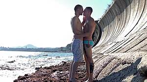Sex with strangers in a secluded place by the sea.