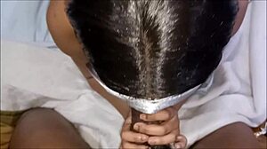 Sexy mixed chick takes monster cock