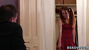 Teenage Pornstar Skinny Babe Blowjob Cum in Mouth Hardcore Nailing