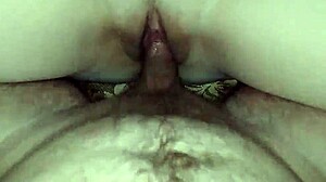 Stepsister gives blowjob and fucks in shaved pussy