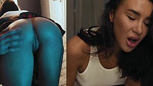 Bad girl Katrin Tequila gets spanked and turned on before wild homemade action