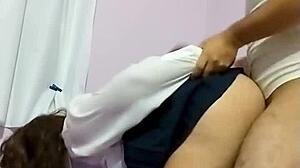 homemade latina niece gets her tight pussy fucked hard for a week 😈