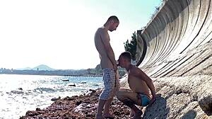 Sex with strangers in a secluded place by the sea.