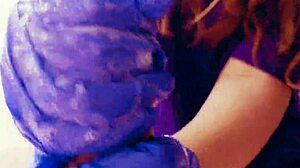 asmr masturbation in gloves leads to lots of cum 😏