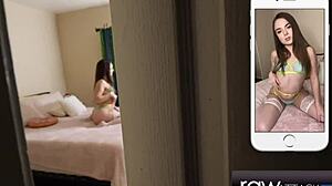 Petite Megan Marx in sexy lingerie gets deeply fucked