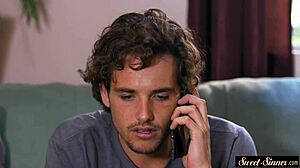 Busty stepteen 18+ indulges in forbidden sixtynine play