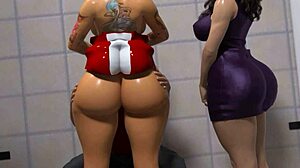 Horny men feel pleasure from trans women in 3D anime