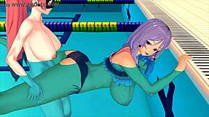 Girl Studies Swimming Seriously