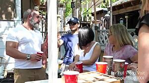 Man, check out this outdoor fuck with fetswing community members getting wild!