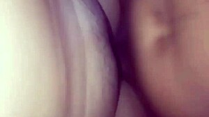 That huge cumshot from the black guy landed right on my belly, feeling so interracial and intense