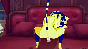 Ankha Rides a Nice Cock in the Bedroom