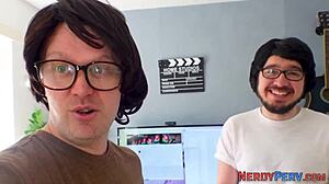 yorkshire geek getting head from tattooed brit 😈