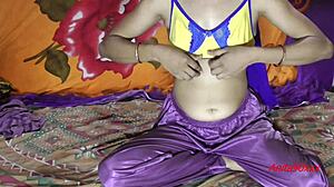 Indian Bhabhi Rides Vibrator Hard in Steamy Room for Hot Webcam Show.