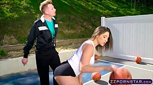 College Basketball Chick Gets Intense Anal Fucking By Head Coach