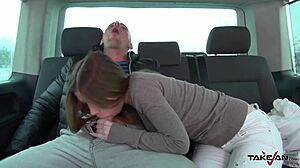 Spanish cutie with awesome tits devours cum for ride!