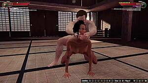 I fught Meigui nakid in 3d, she deepthroats me rough